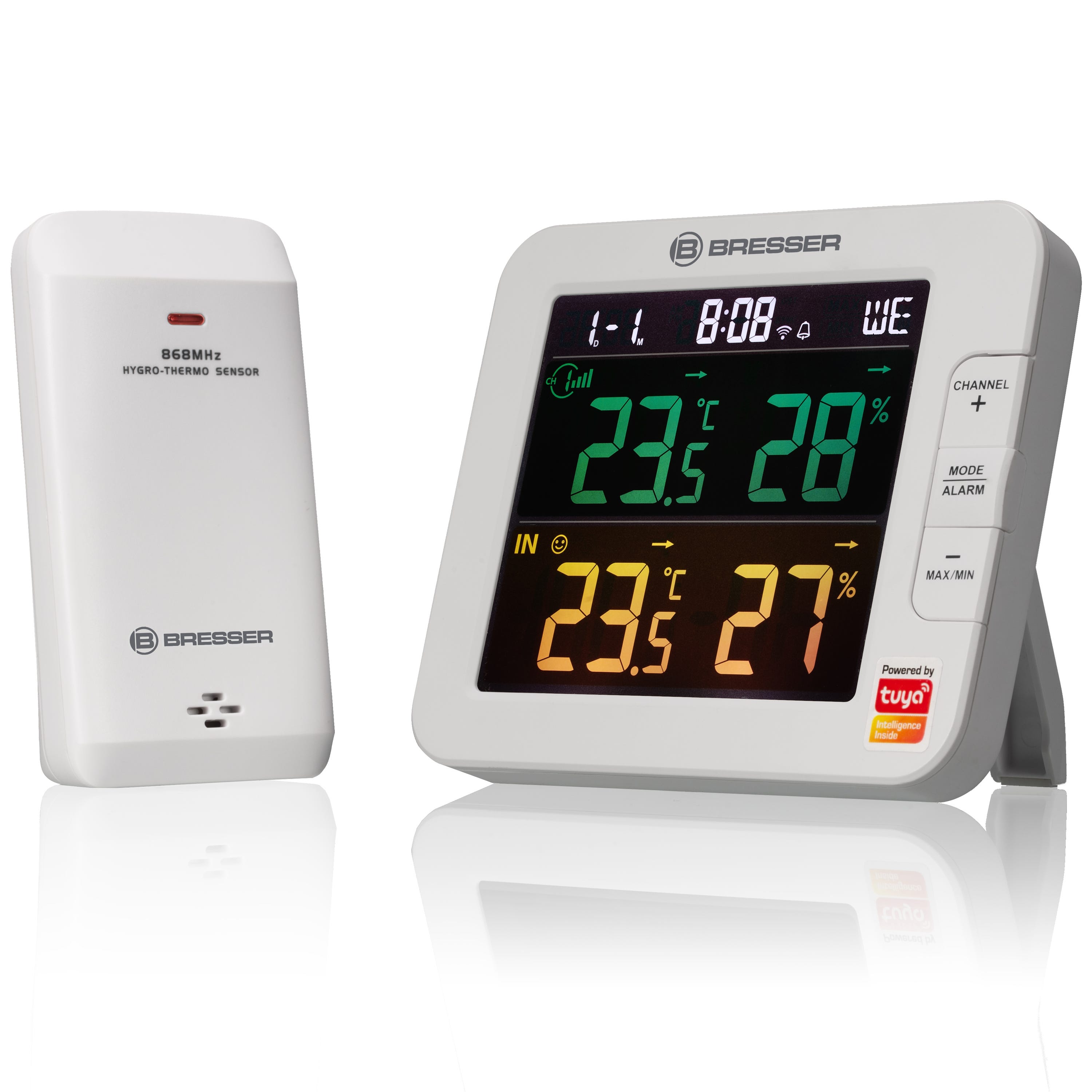 Termómetro Wifi Inteligente Higrómetro Compatible con Sensor de Temperatura  Digital Medidor de Temperatura y Humedad Días Registro Histórico