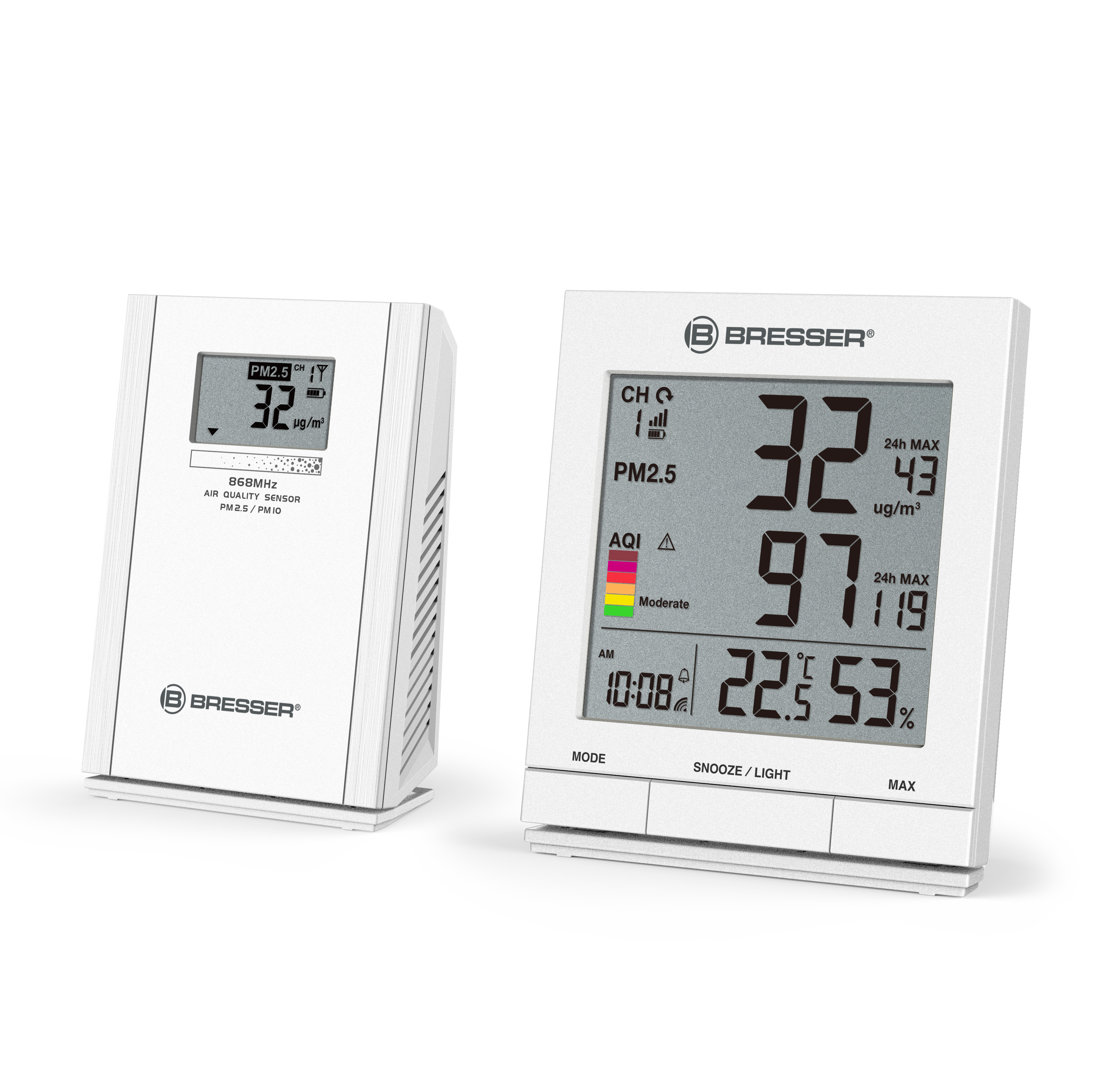 Medidor de la calidad del aire con sensor PM2.5 y 3 funciones