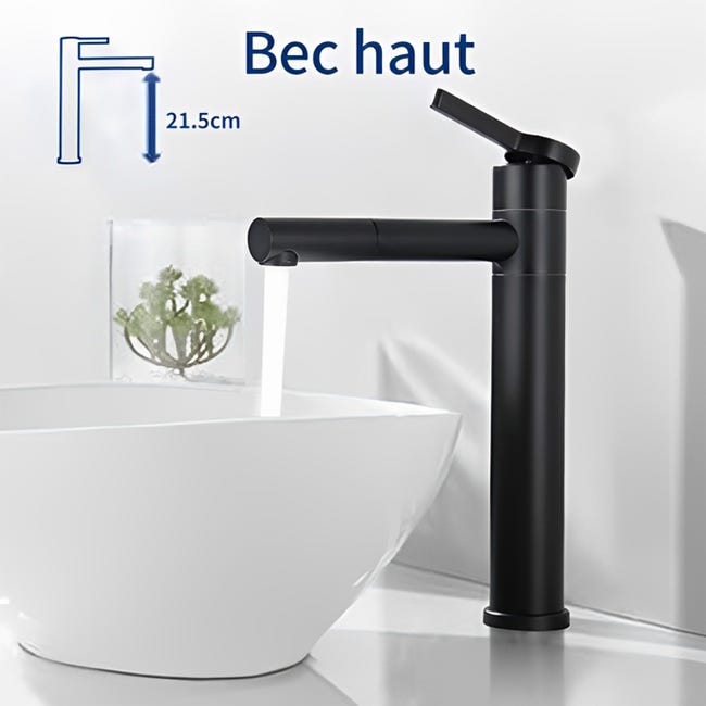 Mitigeur lavabo noir -Achat mitigeur design pour vasque ou lavabo