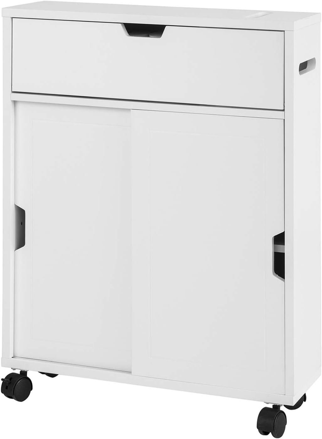 SoBuy BZR31W Meuble de Rangement Salle de Bain Armoire de Côté