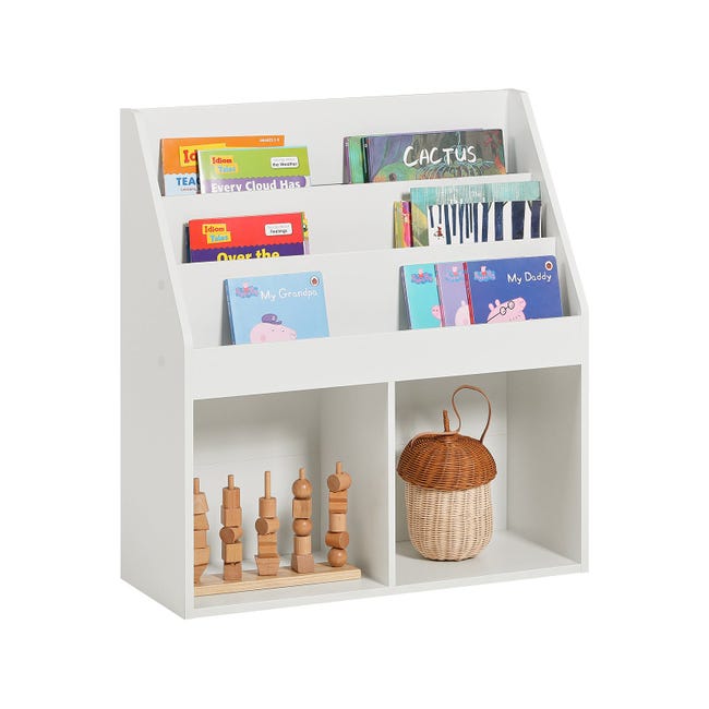 Librería Infantil con 3 Estantes y Cajón Inferior en Blanco