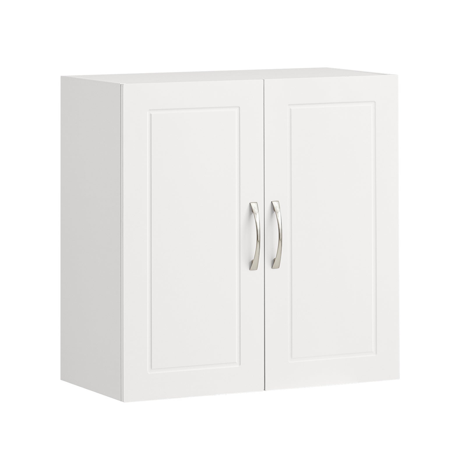 Armario baño de pared 2 puertas de persiana kleankin 60x23x60cm blanco