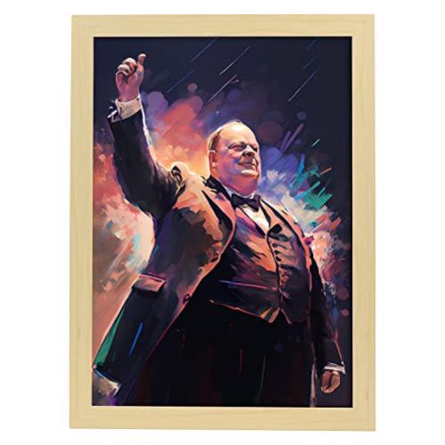 Nacnic Poster Martin Luther King Jr. In Stile Cartoon - Stampa A3 Con Cornice Nera, Decorazione Da Parete