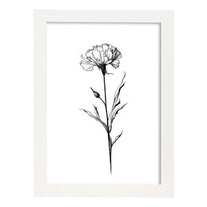 Mughetto Poster Botanico Di Piante Di Fiori In Bianco E Nero Linea Nordica  Stampe D'arte Per La La Camera Dei Bambini O La A4 Senza Cornice