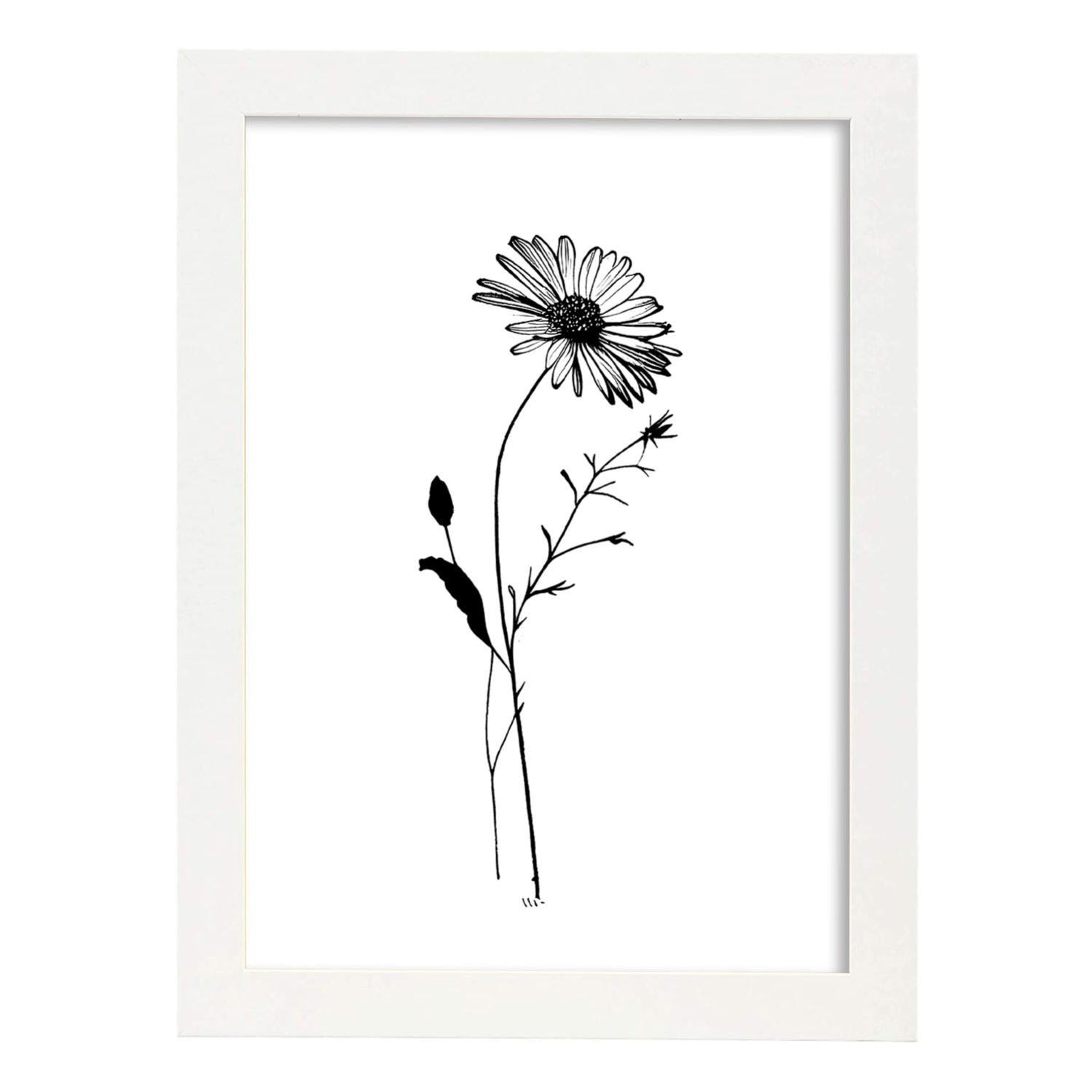 Nacnic Bouvardia Di Poster Botanico Di Piante Di Fiori In Bianco E Nero