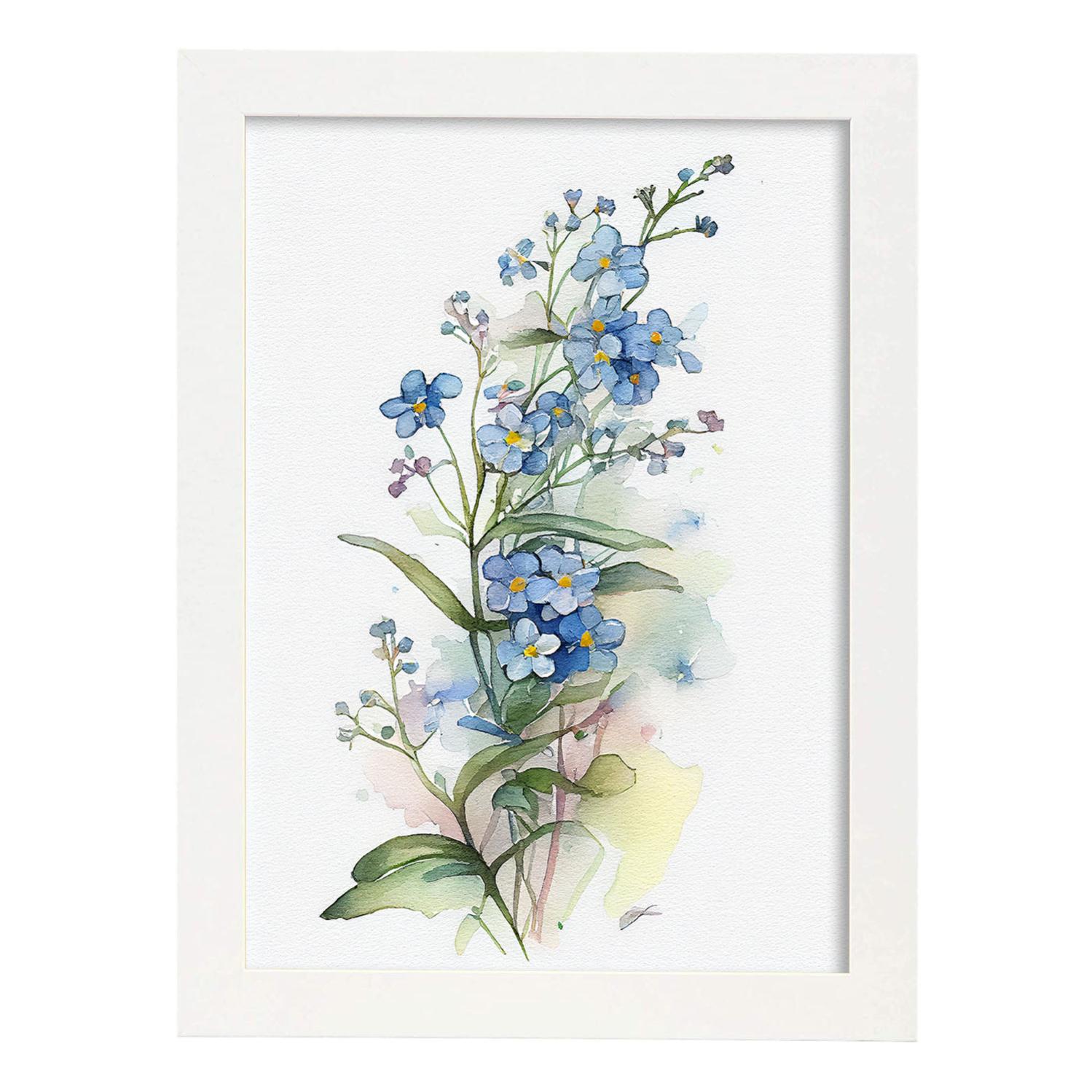 Dazzlewall Lot De 3 Décorations Murales Fleuries Aquarelles, Art Mural En Toile De Fleurs Sauvages Colorées, Tableau De Fleurs Minimalistes Pour Chambre à Coucher Salon 30x40 Cm Sans Cadre