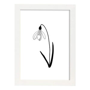 Nacnic Di Poster Nordico Stile Bell. Illustrazioni Di Botanica Con Fiori E  Piante In Bianco E Nero. Design E Decorazione D'interni. 2, A4 Con Cornice