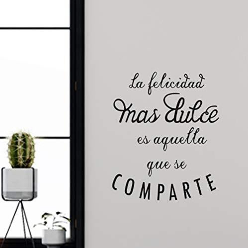 Autocollant Mural Vinyle Déco 'Family Is The Best Place To Be' - 24 Pièces, Noir