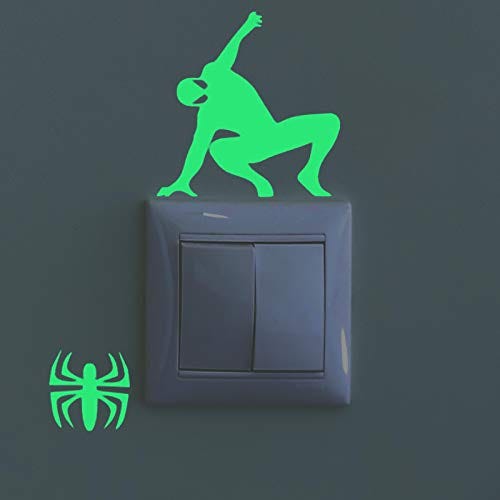 Gli Adesivi Da Parete Brillano Nel Vinile Decorativo Scuro Per I Plug O Gli Adesivi  Fluorescenti Spiderman Spiderman