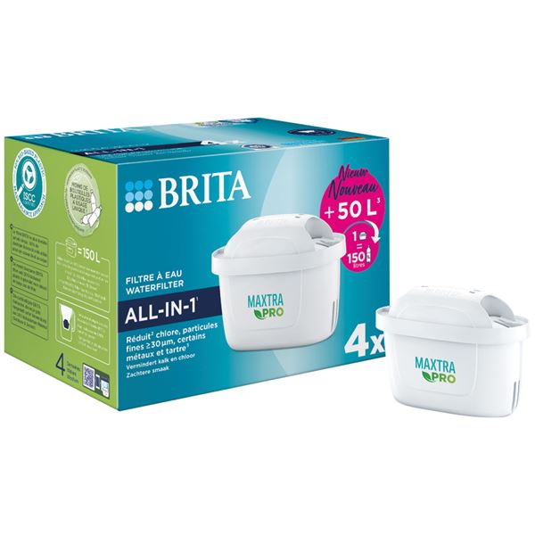 Filtre pour Carafe Filtrante Brita Pro All in 1 3 Unités