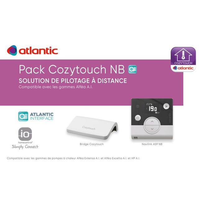 Pack Cozytouch ATLANTIC NB A.I pour Pompe à Chaleur Alféa Extensa A.I et  Excellia A.I et HP A.I - 501003