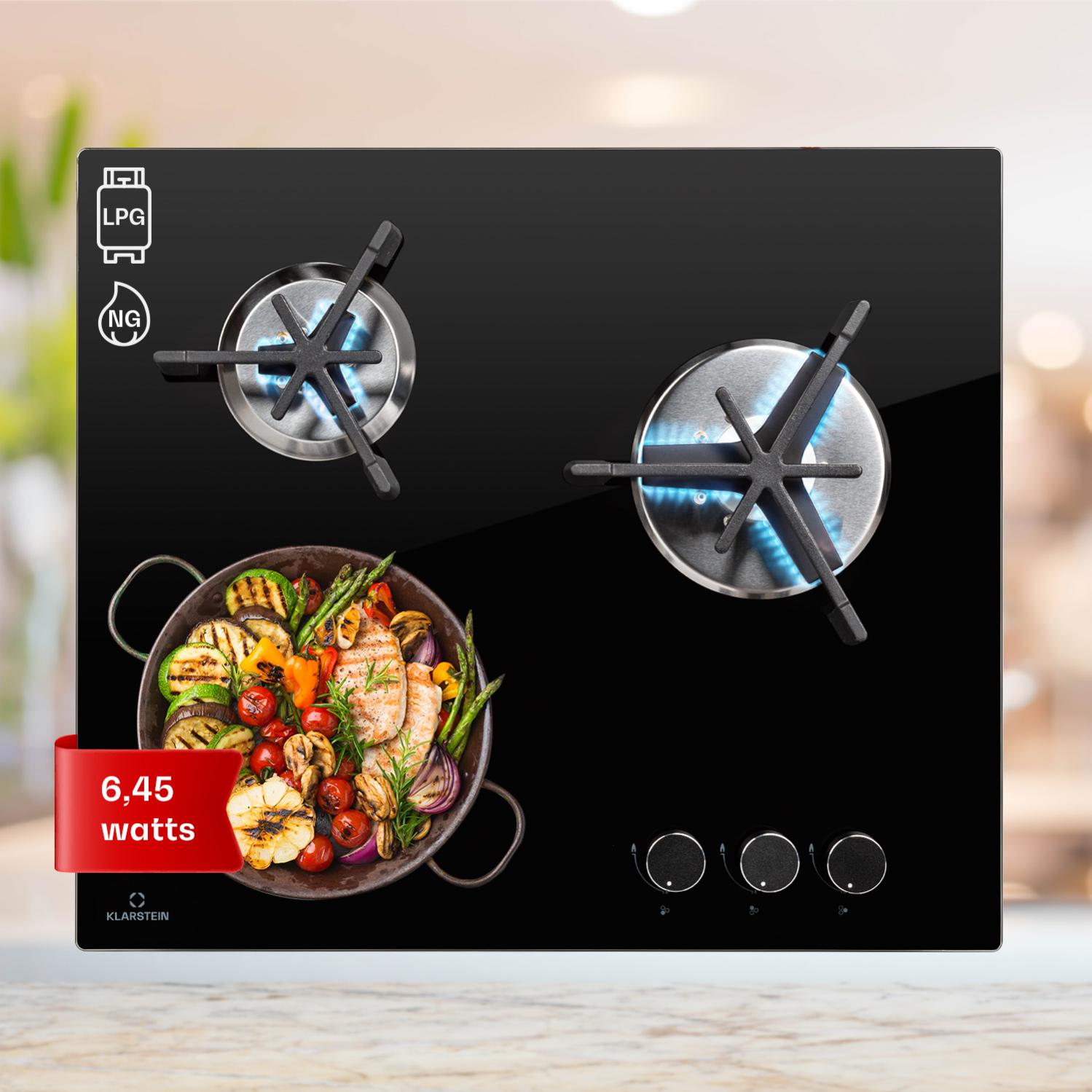 Plaque de cuisson à gaz Klarstein Trifecta 3 3 feux brûleur rapide