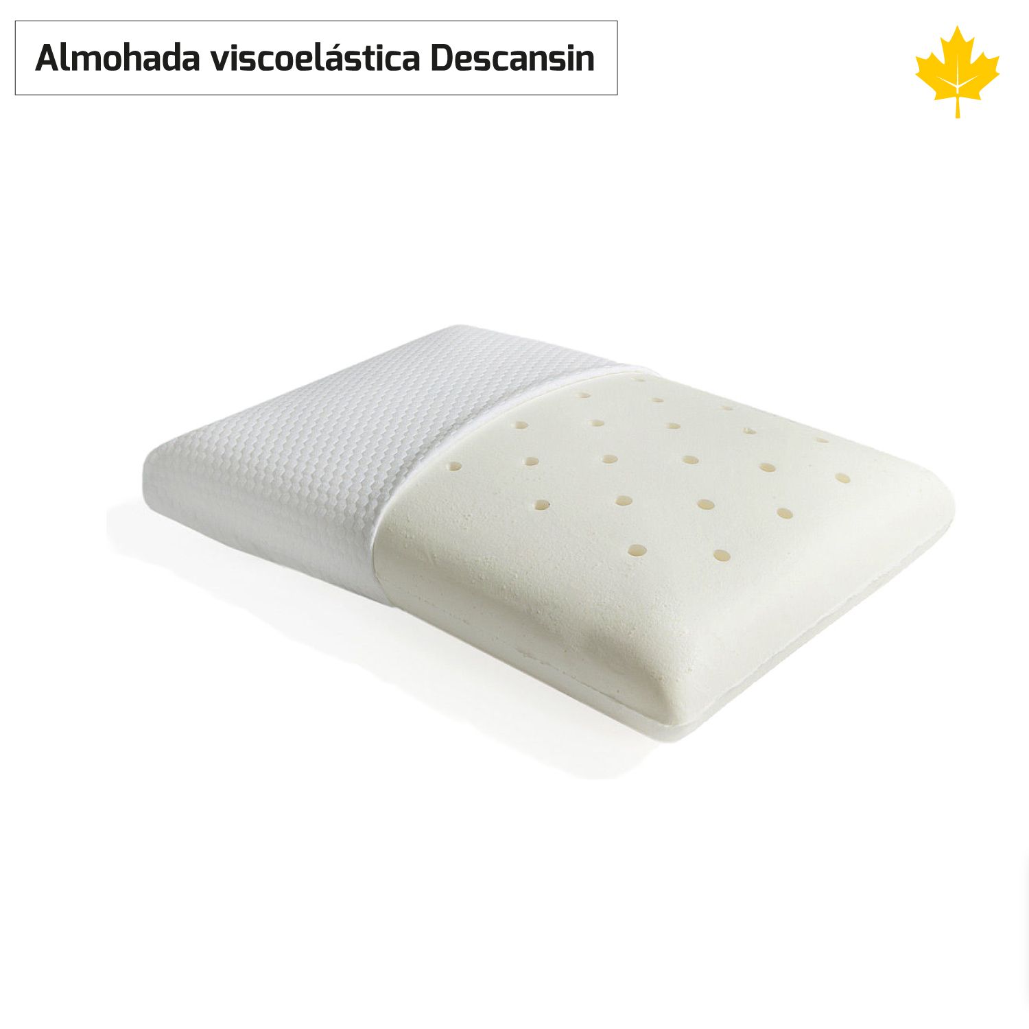 Almohada Viscoelastica Descansin 90 cm Efecto nube Tejido