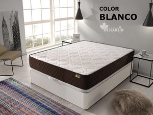 Pack Confort 160x200 Canapé Abatible + Colchón Viscoelástico Exclusivo,  Confort Premium, Color Blanco – Subida y Montaje INCLUIDO