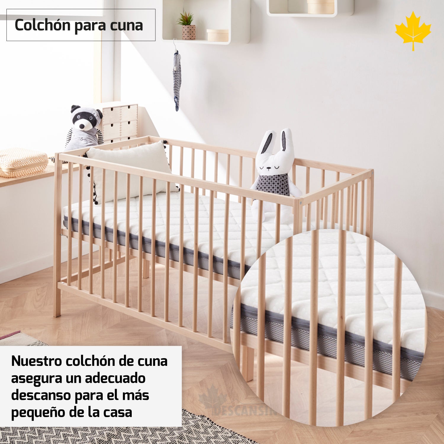 Cuna Moisés Con Colchón Y Funda Natural Corazones Childhome con Ofertas en  Carrefour