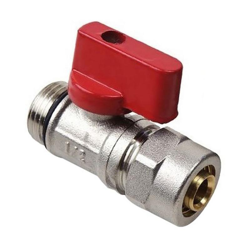 10 Valvole A Sfera PEX 1/2 Pollice Con Orecchio Di Goccia – Ottone DZR Antiruggine – Manico Blu – Certificato NSF