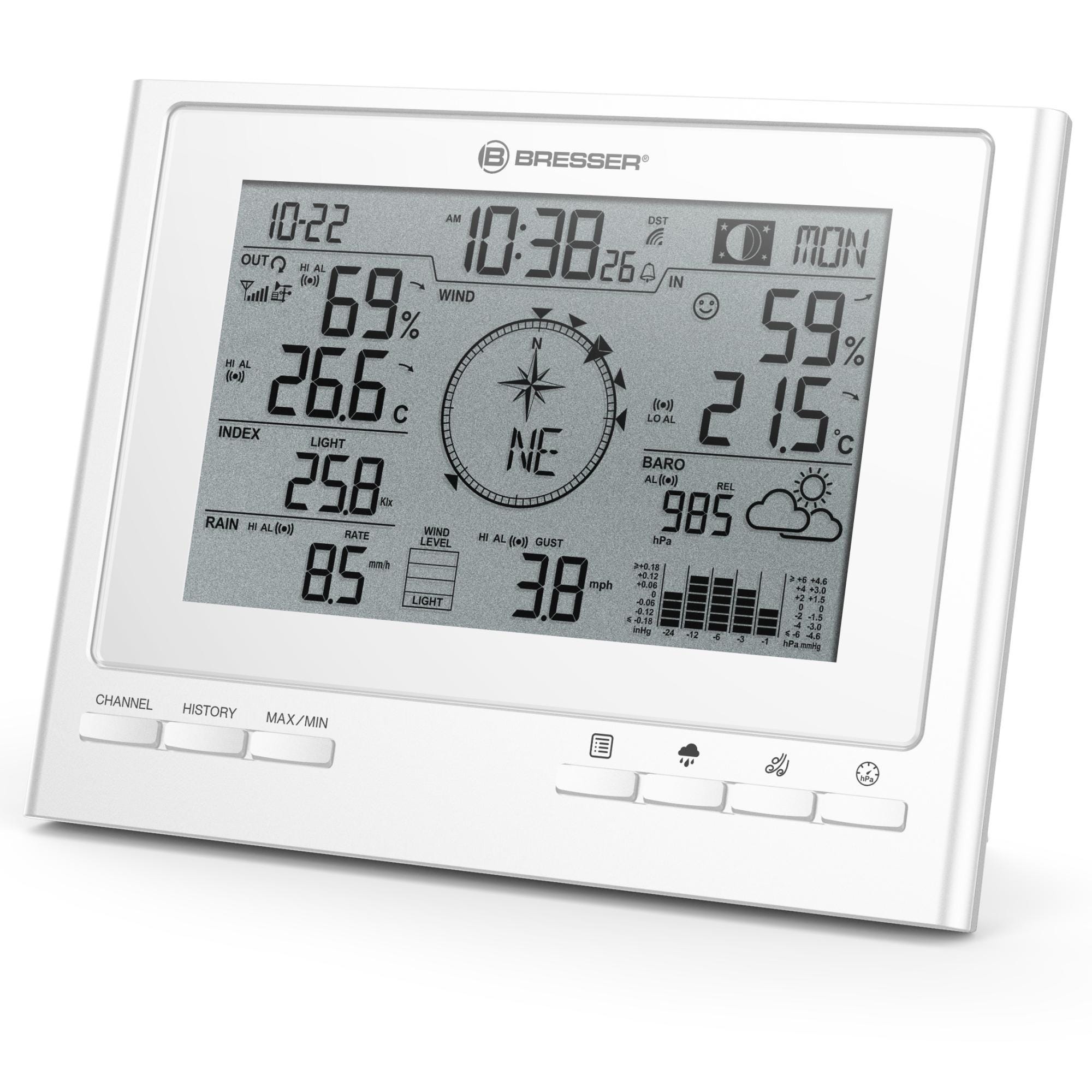 Gauge De Pluie Optique Acier Inoxydable XM9505 - Capteur Précipitations RS485 IP65 Pour Station Météo