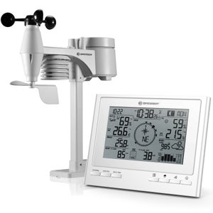 Station météo LCD - Thermomètre int./ext. / Hygromètre int./ext. /  Anémomètre / Girouette / Pluviomètre / Baromètre