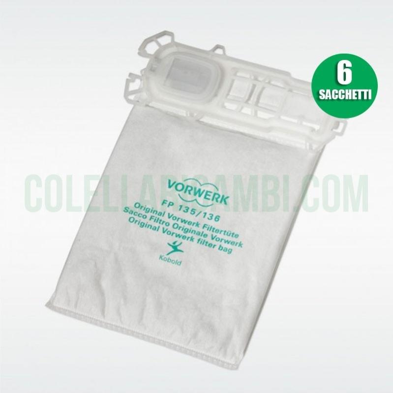 Conf.6 Sacchetti Folletto VK135 /136 - Maggio Elettrodomestici