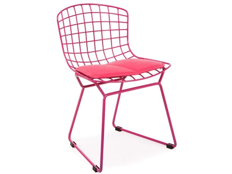 Chaise enfant Bertoia Wire Side Rose Leroy Merlin