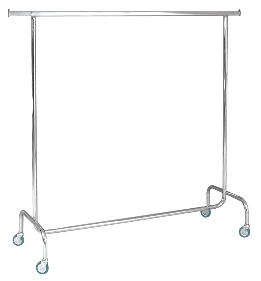 Stender Appendiabiti Estensibile 150/220x55x155 cm in Acciaio Cromato con  Ruote