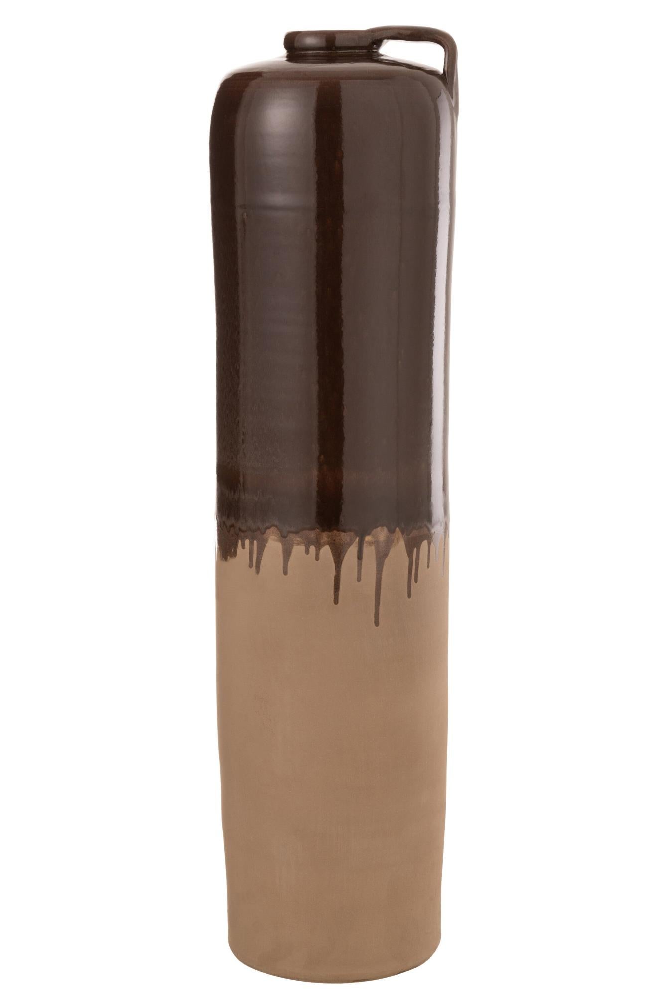 Vase handle Céramique beige/brown 22x22x83cm Leroy Merlin