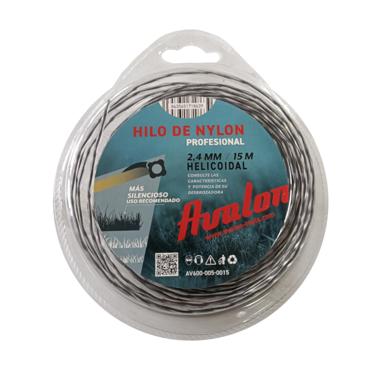Fil nylon torsadé débroussailleuse Vortex 3,3mm - Taille au choix Fil nylon torsadé débroussailleuse Vortex 3,3mm - Taille au choix