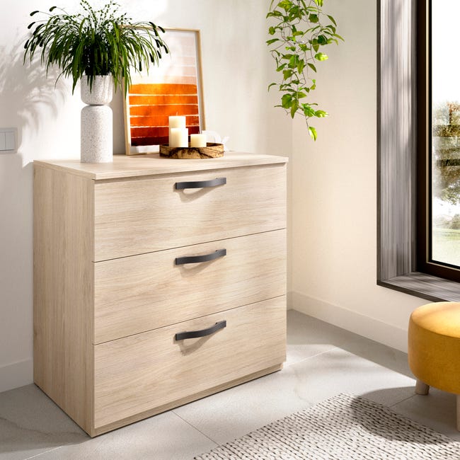 Cómoda de madera con 6 cajones, cómoda para dormitorio, cómoda blanca para  sala de estar, cómoda larga