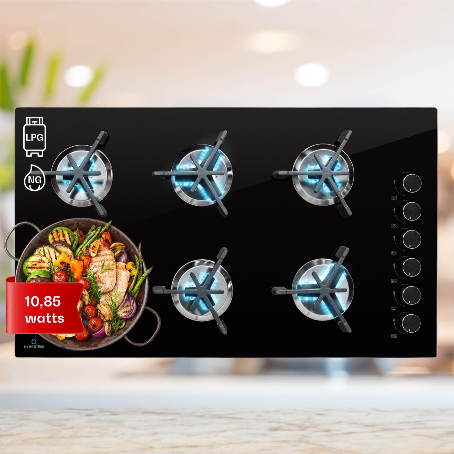 Plaque de cuisson à gaz Klarstein Trifecta 6 6 feux brûleur rapide