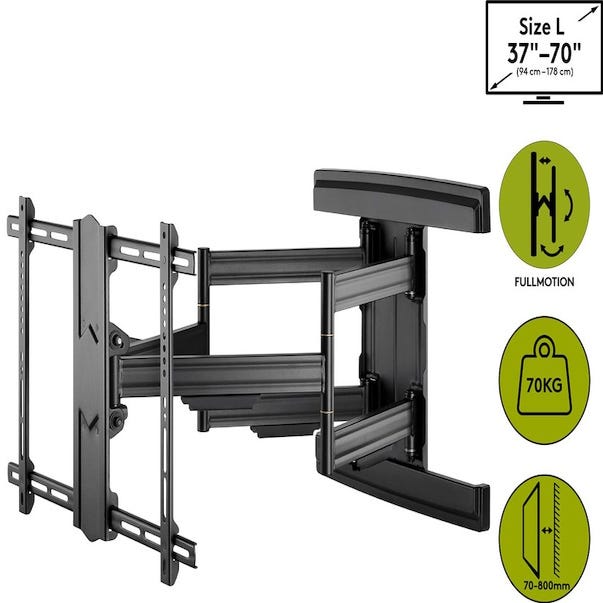 Support Tv Mural,Orientable , Taille 37-70, 35Kg