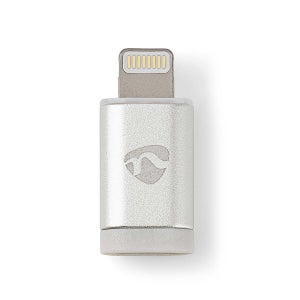 Adaptateur Argent USB type C mâle vers LIGHTNING femelle, Charge +  Synchronisation ®Stargift tous droits réservés