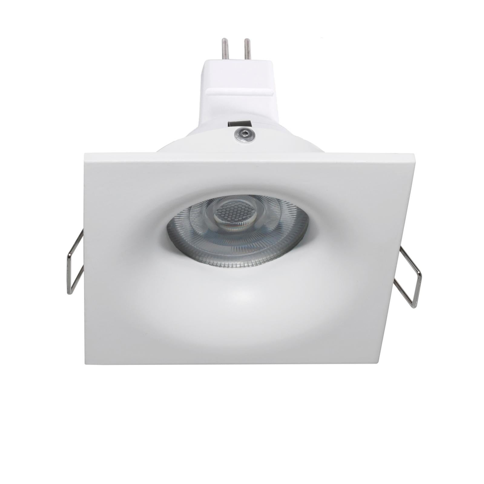 Porta Faretto Orientabile Incasso 90mm Quadrato Luci Soffitto Lampade Gu10 Gu5 3 Colore Nero 84733869 - Foto 5
