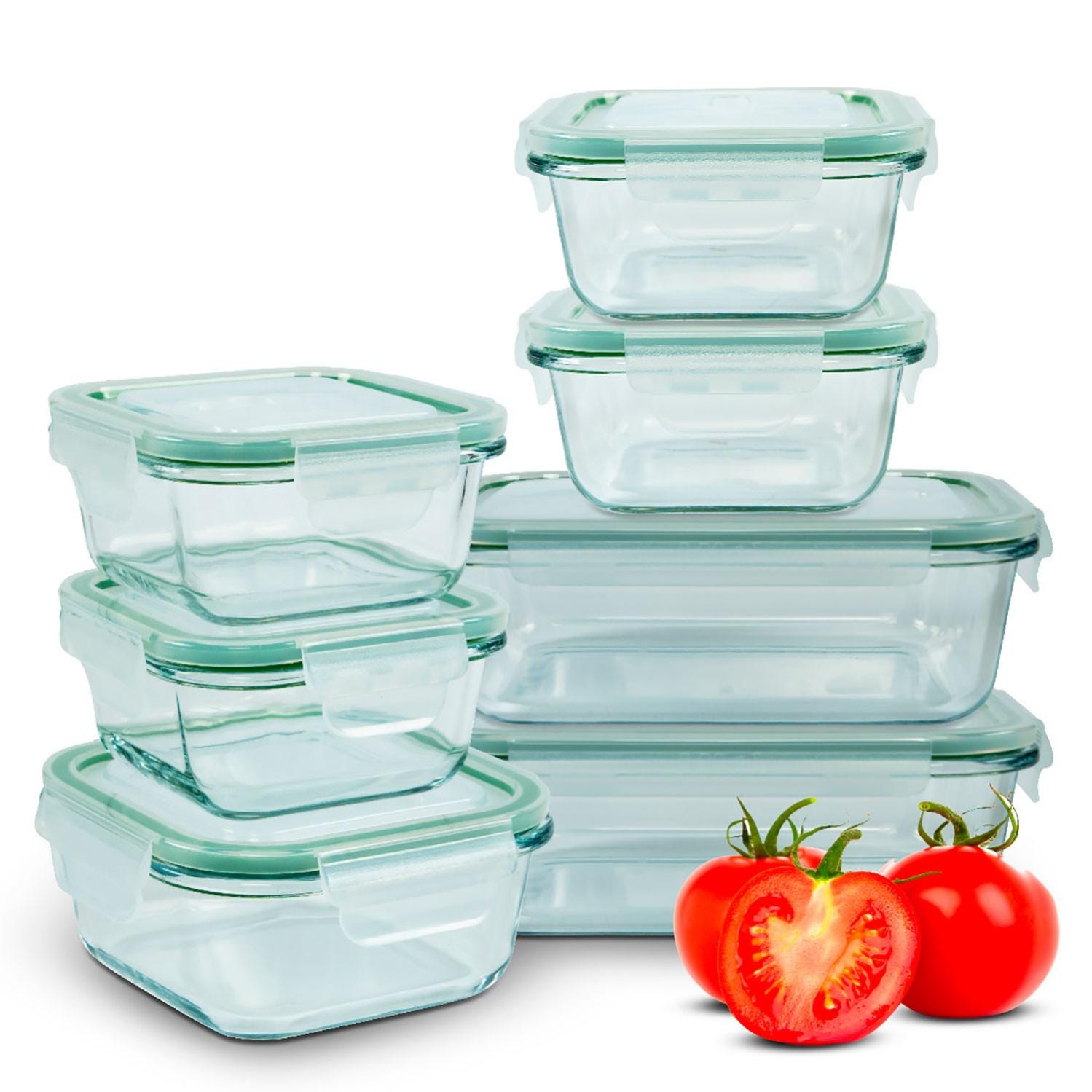 Pyrex Simply Store Lot de 6 récipients alimentaires rectangulaires en Pyrex Simply Store Lot de 6 récipients alimentaires rectangulaires en