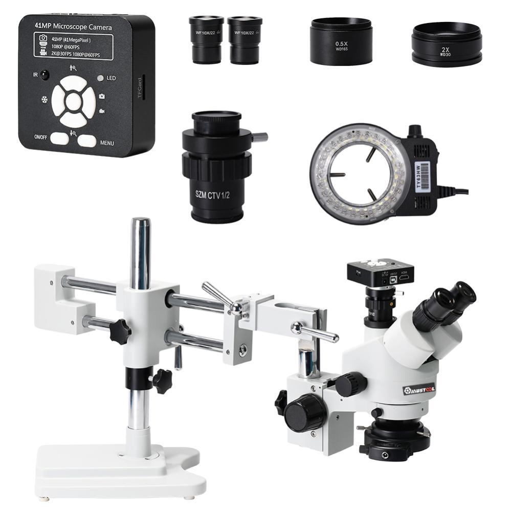 Microscope à Strass Avec Support à Ressort - Zoom 7X-45X, Pour Bijouterie Et Travaux De Précision