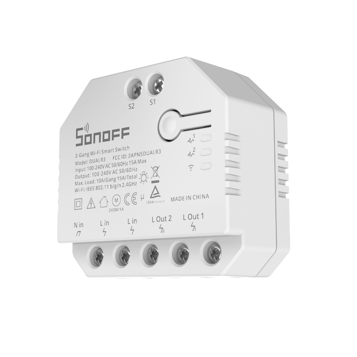 Interruptor inteligente Wifi de 2 canales - SONOFF