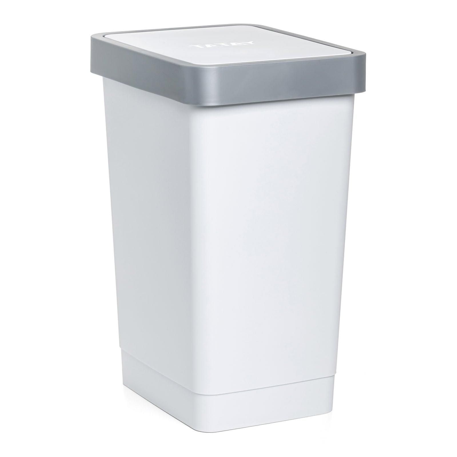 TATAY Smart Cubo de Basura 25L con Tapa Basculante. Ideal Cocina. Blanco Leroy Merlin