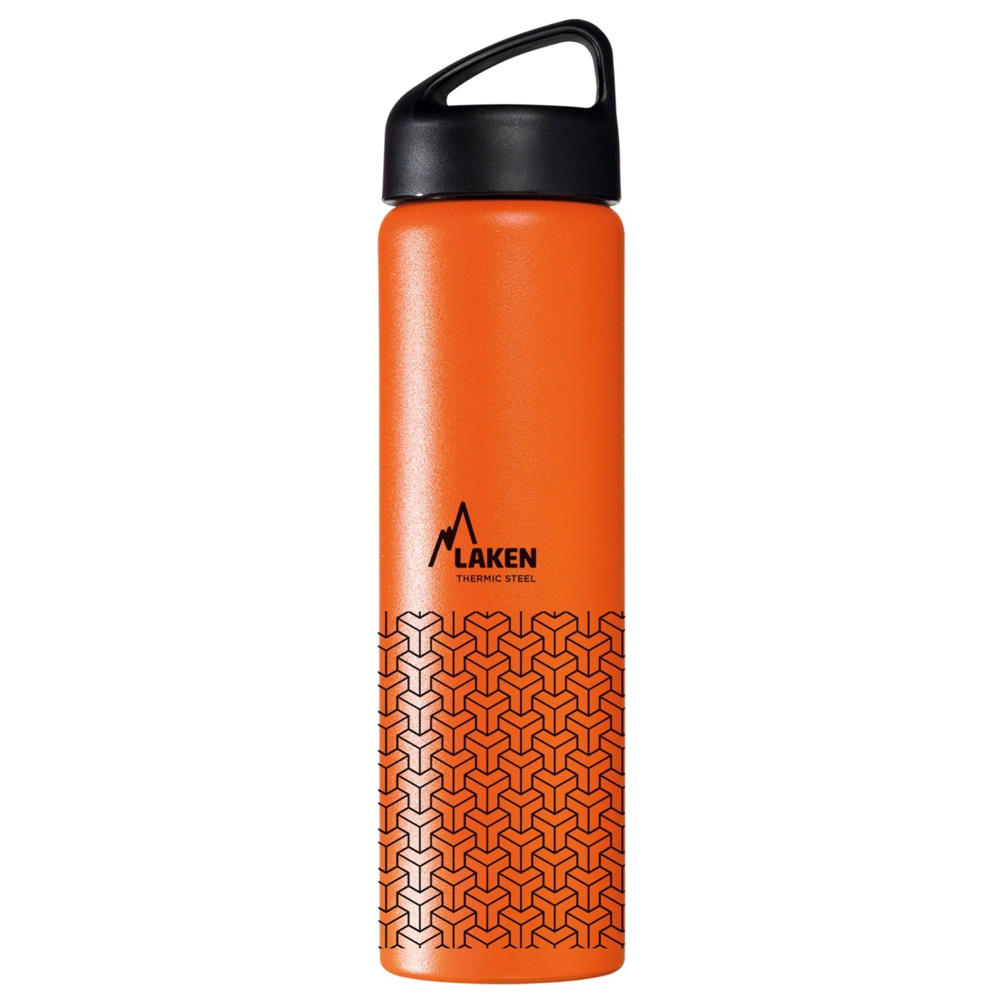 Laken Bottiglia Acciaio Inox Termica 0,75L - Arancione | Doppia Parete Sottovuoto Mantiene Freddo 24h / Caldo 12h