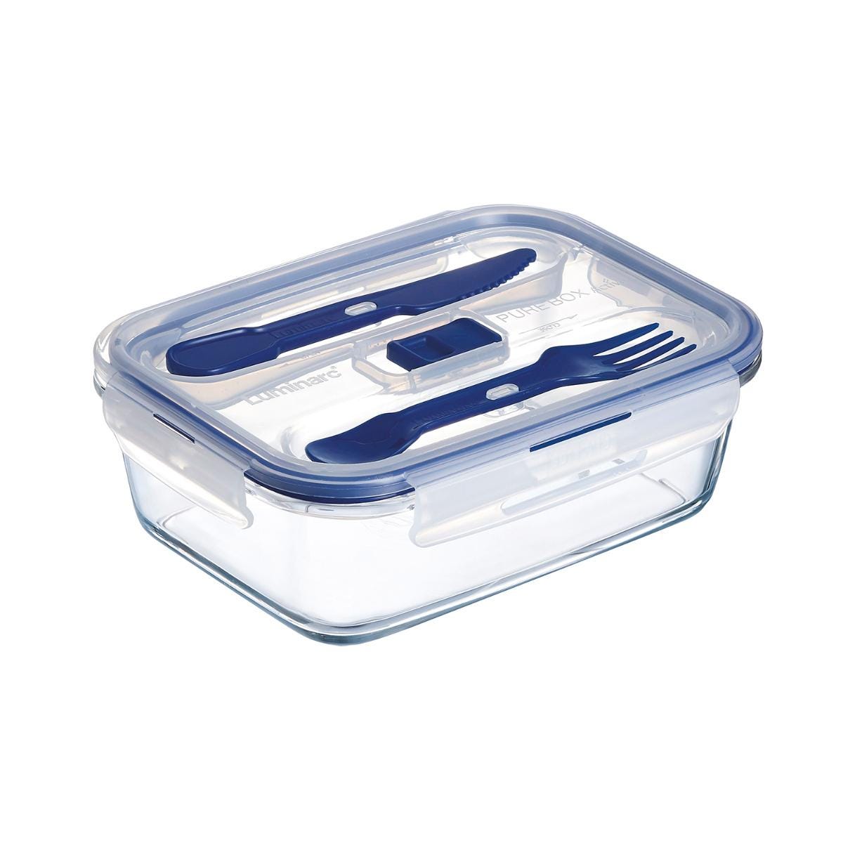 Luminarc Pure Box - Recipiente de vidrio activo para almacenamiento de  alimentos con tapa de ventilación deslizante (Rect 3.4 tazas/27.1 fl oz)