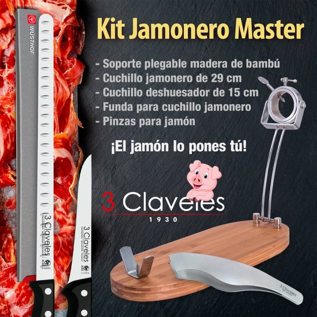 3 Claveles - Kit Soporte Jamonero Profesional MASTER 01733