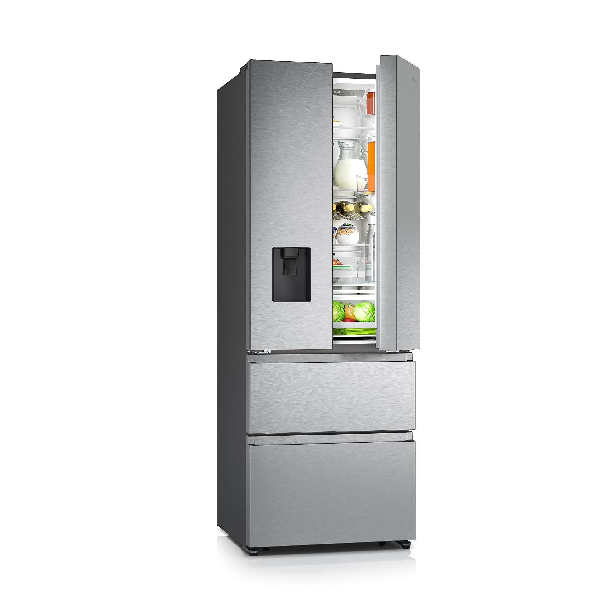 Hisense RF632N4WIE frigo américain Intégré (placement) 485 L E Gris Acier inoxydable Leroy Merlin