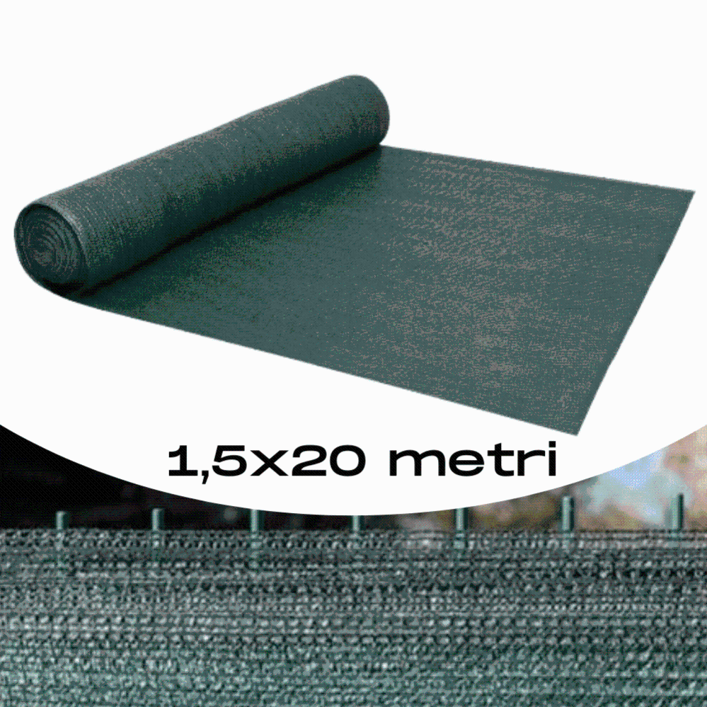 RETE TELO OMBREGGIANTE VERDE OMBRA 90% IN ROTOLO OSCURANTE FRANGISOLE 2 X 100 Mt - Foto 5