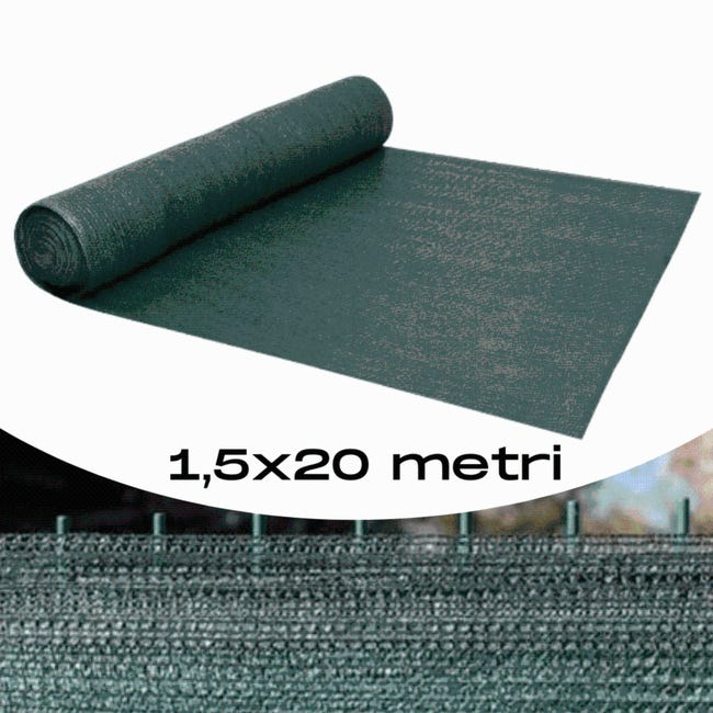 RETE TELO OMBREGGIANTE VERDE OMBRA 90% IN ROTOLO OSCURANTE FRANGISOLE 2 X 100 Mt - Foto 5