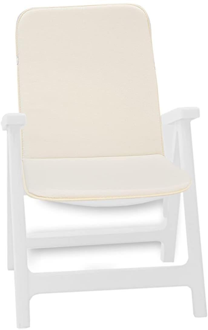 Cuscino Sedia Giardino Coprisedia Pieghevole Seduta Schienale Morbido 100% Made In Italy - Viola