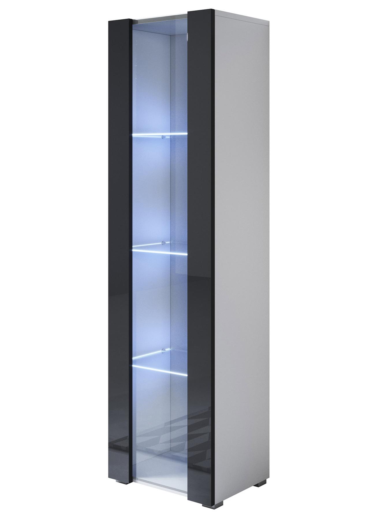 Vetrina Pensile Luke V3 MB Muebles Con LED - Bianco Lucido 40x126x29cm - Foto 7