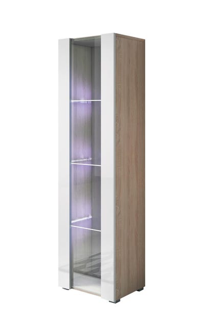 VETRINA CRISTALLIERA LEGNO MASSELLO LACCATO BIANCO L 104 P 45 H 196 VETRINA CRISTALLIERA LEGNO MASSELLO LACCATO BIANCO L 104 P 45 H 196