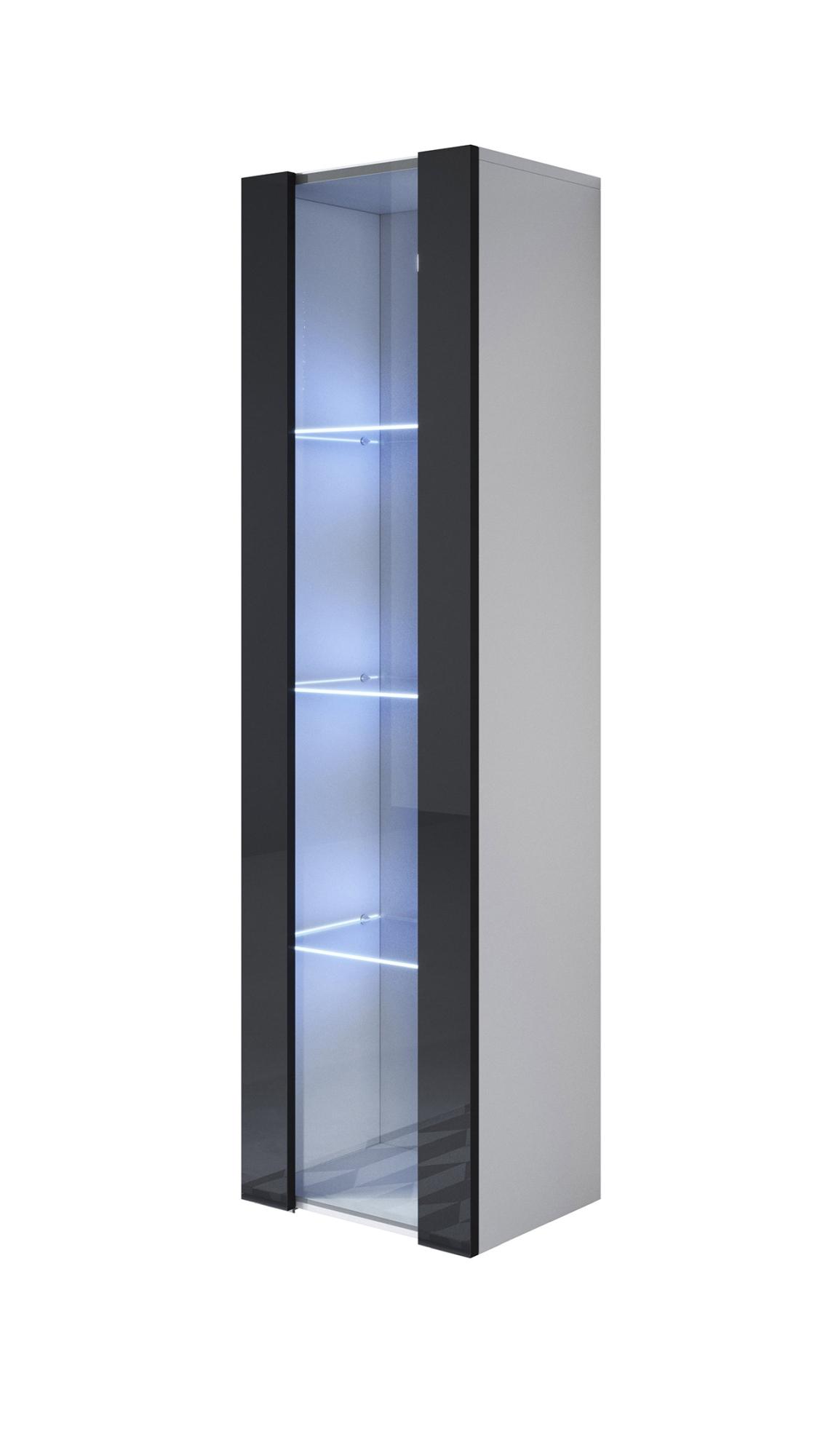 Vetrina Pensile Luke V3 MB Muebles Con LED - Bianco Lucido 40x126x29cm - Foto 13