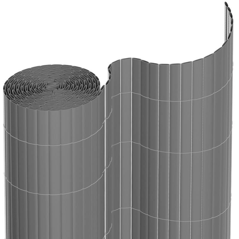 Paravent 5 Panneaux - 280 X 180 Cm - Tissu Polyester 130 G/m² Anthracite - Avec Clous Et Serre-câbles - Pour Chambre, Salon, Bureau, Extérieur