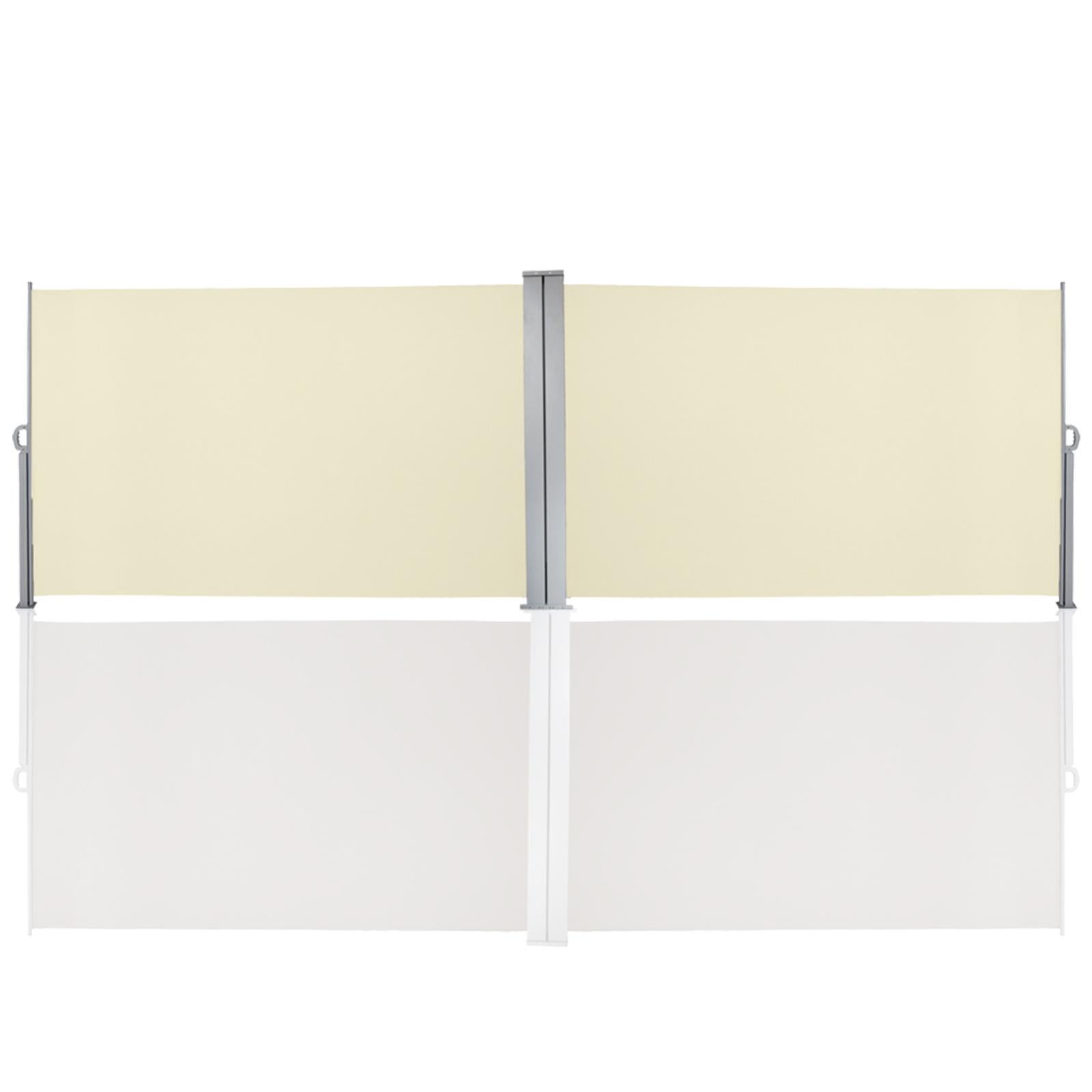 Store Latéral Double HerrSelsam 160x600cm - Brise-Vue Pare-Soleil Pour Jardin/Balcon - Beige