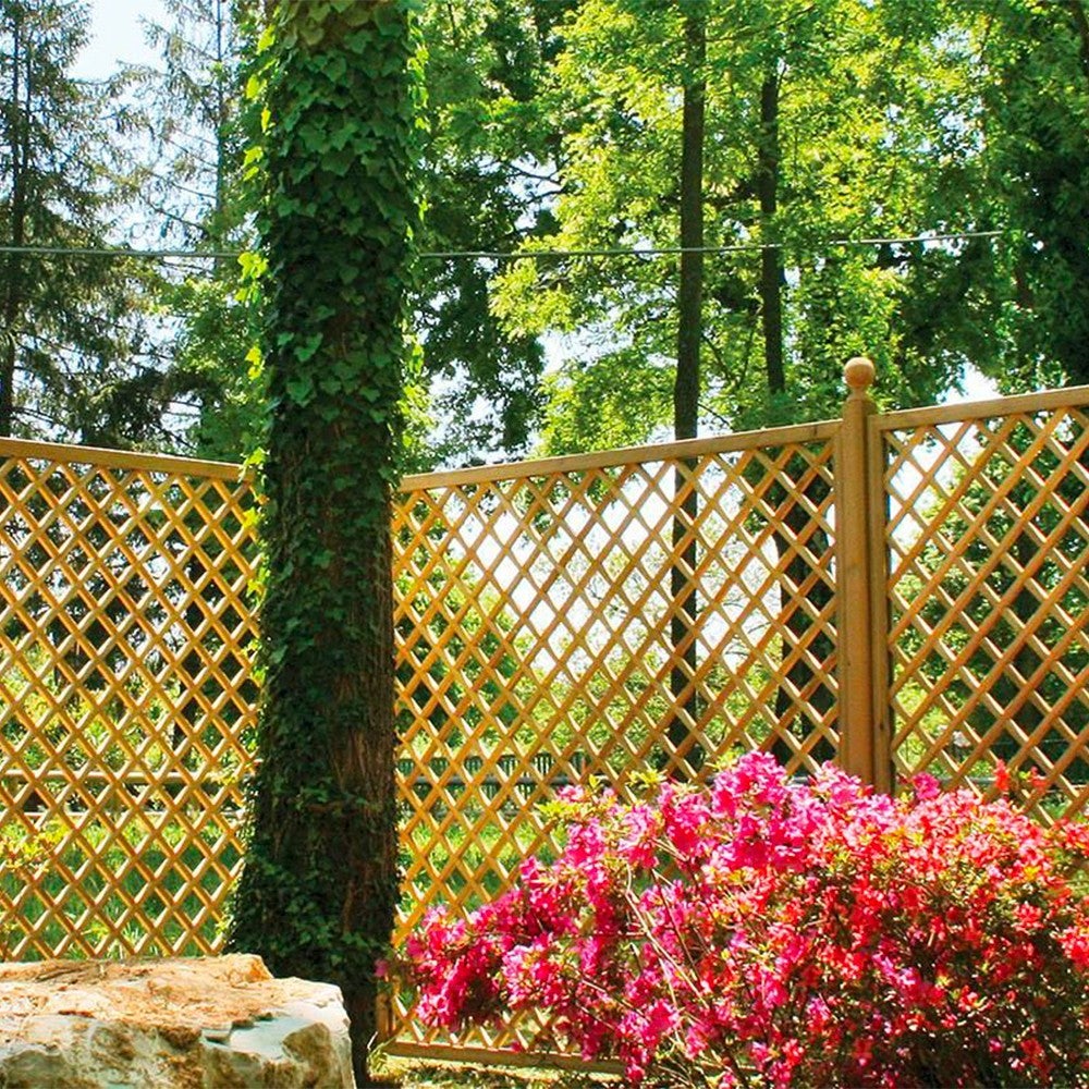 Sociología oportunidad abuela Biombo de madera para plantas trepadoras 90x180cm jardín Trendy | Leroy  Merlin