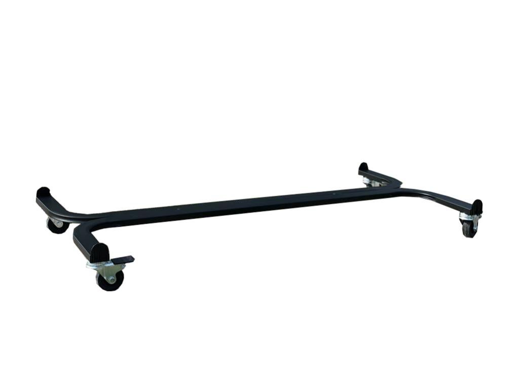 Carrello Portavasi In Legno Di Pino Con Ruote - Rotondo, 30 Cm, Portata 50 Kg - 2